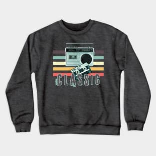 Cassette Music Retro Classic Mix-Tape Style Crewneck Sweatshirt